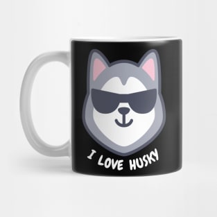 siberian husky sunglasses Mug